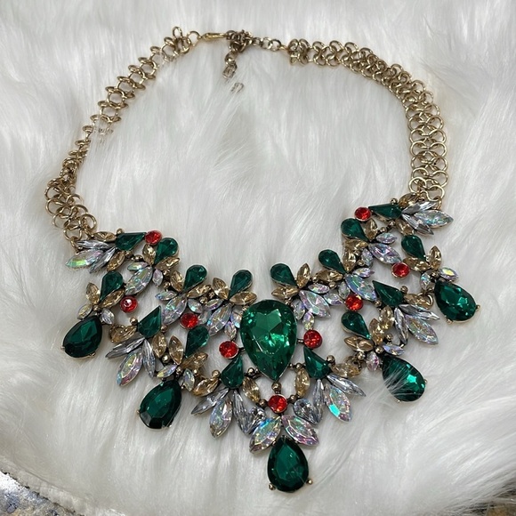 Zara Colorful Crystal Bib Necklace - Picture 11 of 15